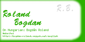 roland bogdan business card